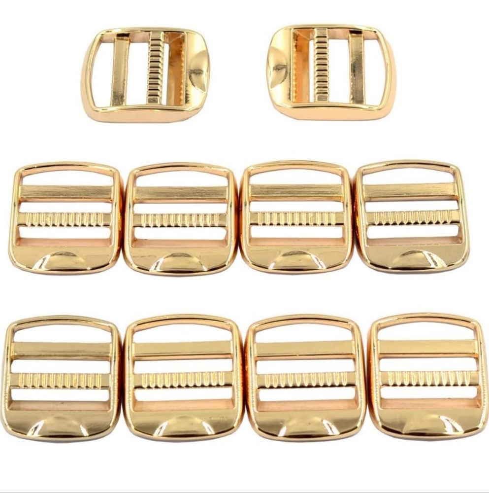 10 pcs Metal Ladder Lock Slider Adjustable Webbing Strap